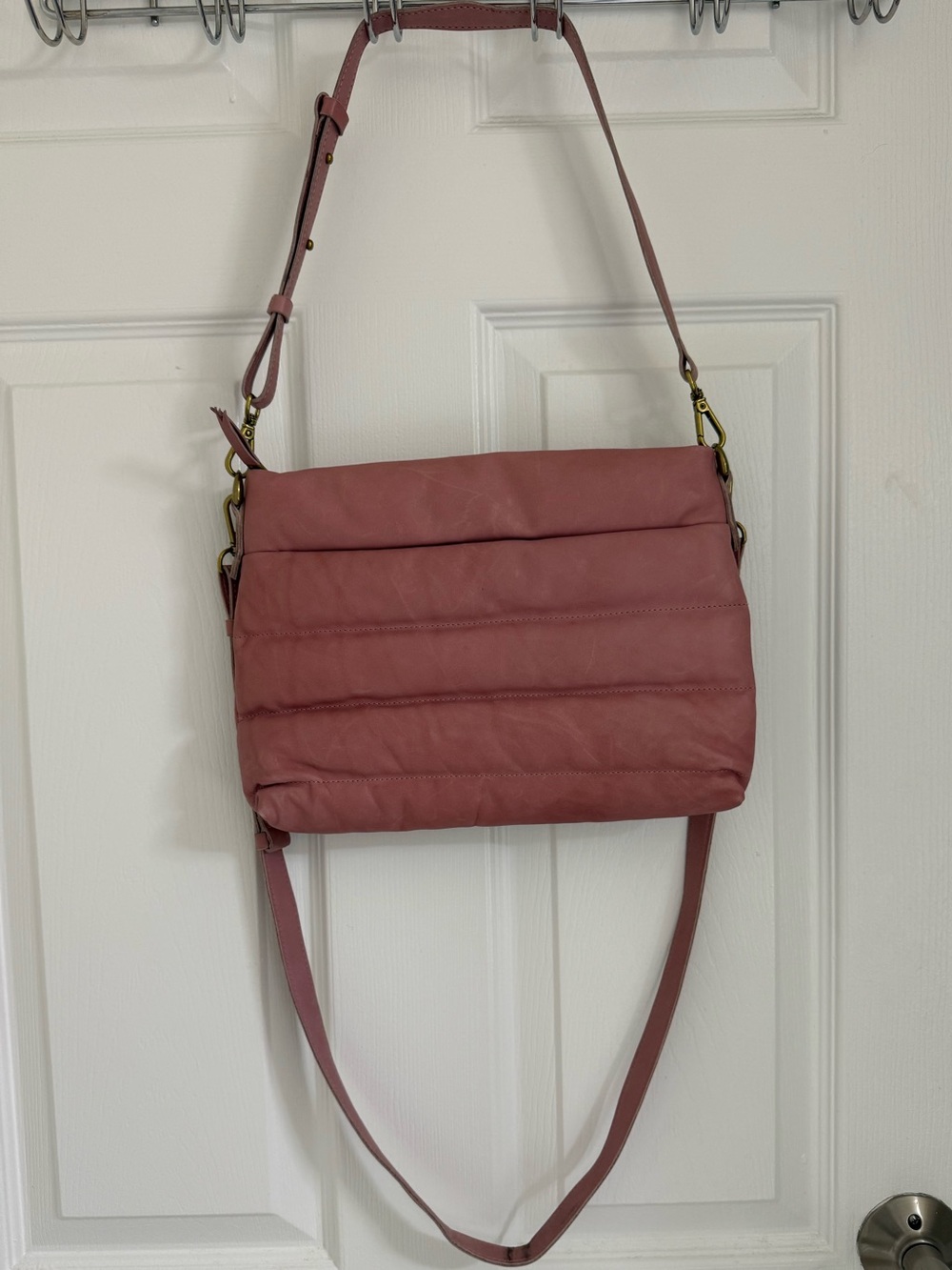 Madewell Misty Rose Quilted Transport Shoulder & Crossbody Bag